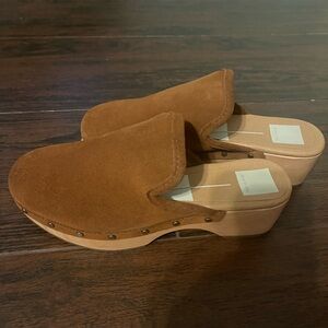 Dolce vita size 6 brown suede clogs